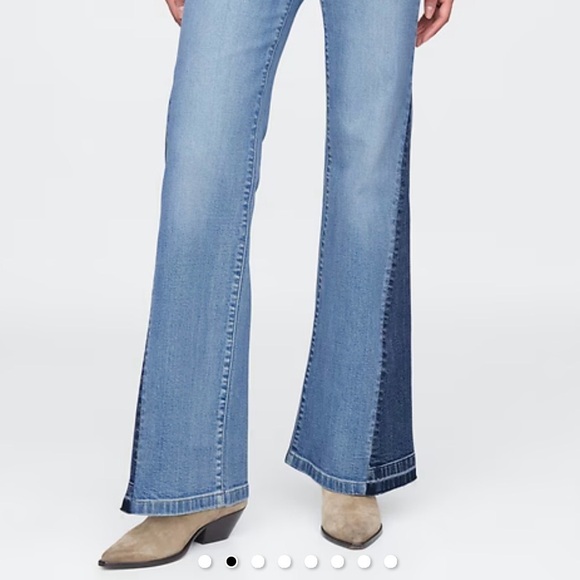 👖 💙GAP 29 Tall High-Rise Flare Jeans NWT Light Wash - Picture 2 of 10